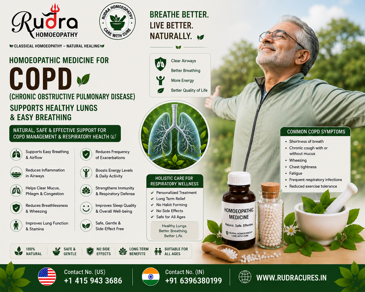 Homeopathic remedies for COPD emphysema, chronic bronchitis, smokers cough, rattling chest phlegm, and oxygen vitality