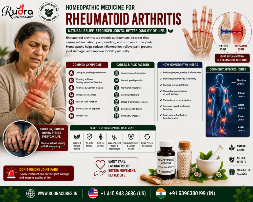 Homeopathic remedies for rheumatoid arthritis, morning stiffness, joint inflammation, rheumatoid factor relief, and bone care