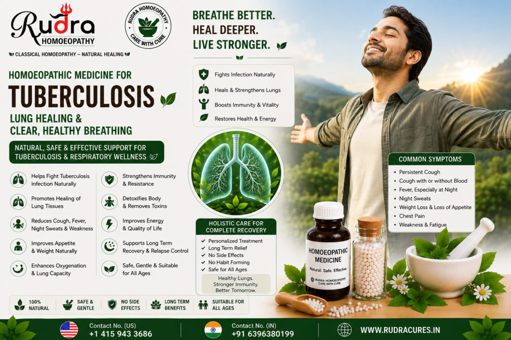 Homeopathic remedies for pulmonary tuberculosis, chronic cough, night sweats, weight loss, and lung vitality