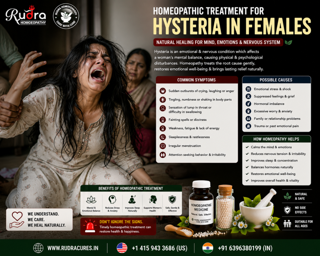 Homeopathic remedies for hysterical conversion disorder, globus hystericus, fainting fits, emotional grief, and nerve vitality