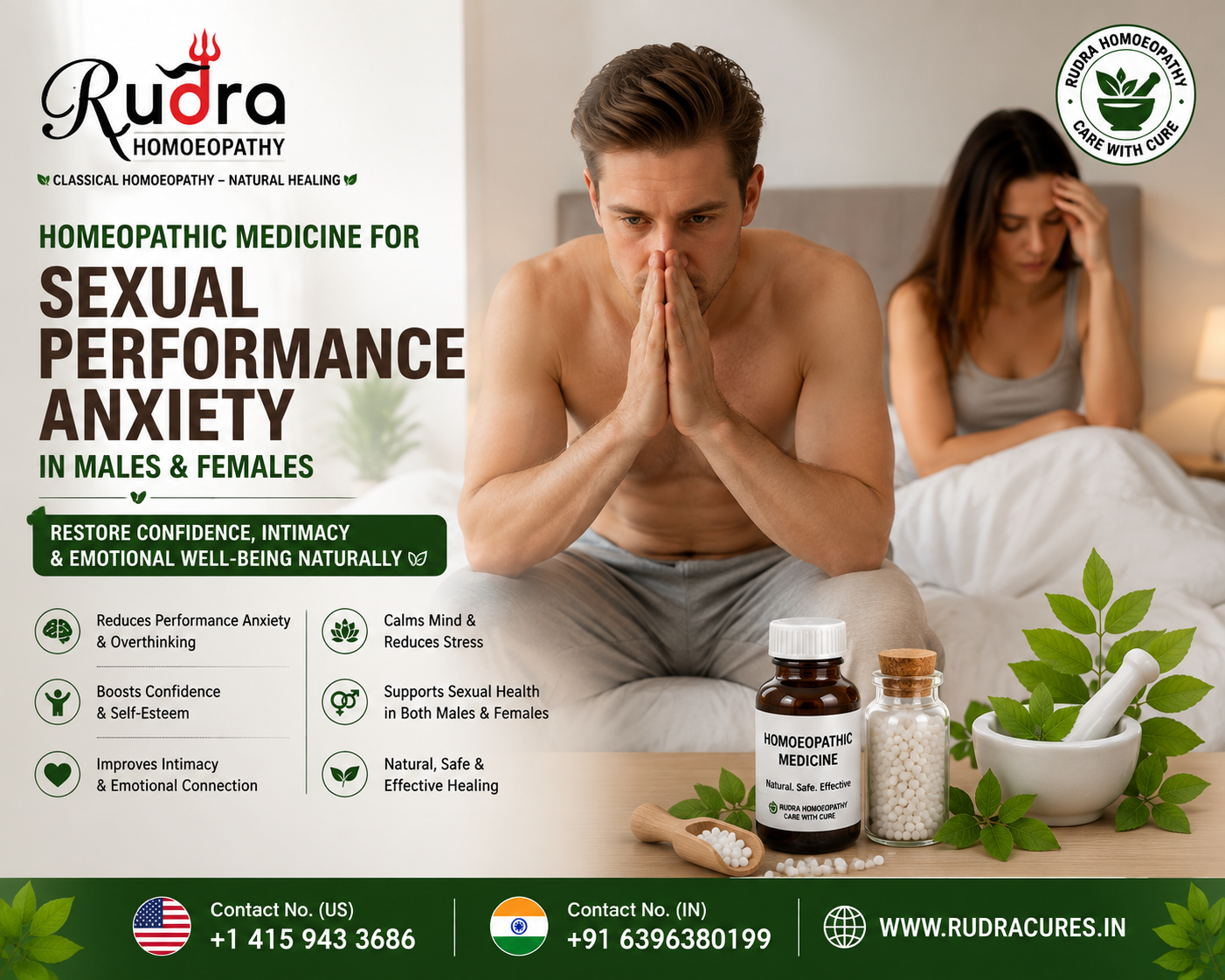 Homeopathic remedies for male erectile performance fear, female vaginismus, intimate anxiety, and nervous relaxation