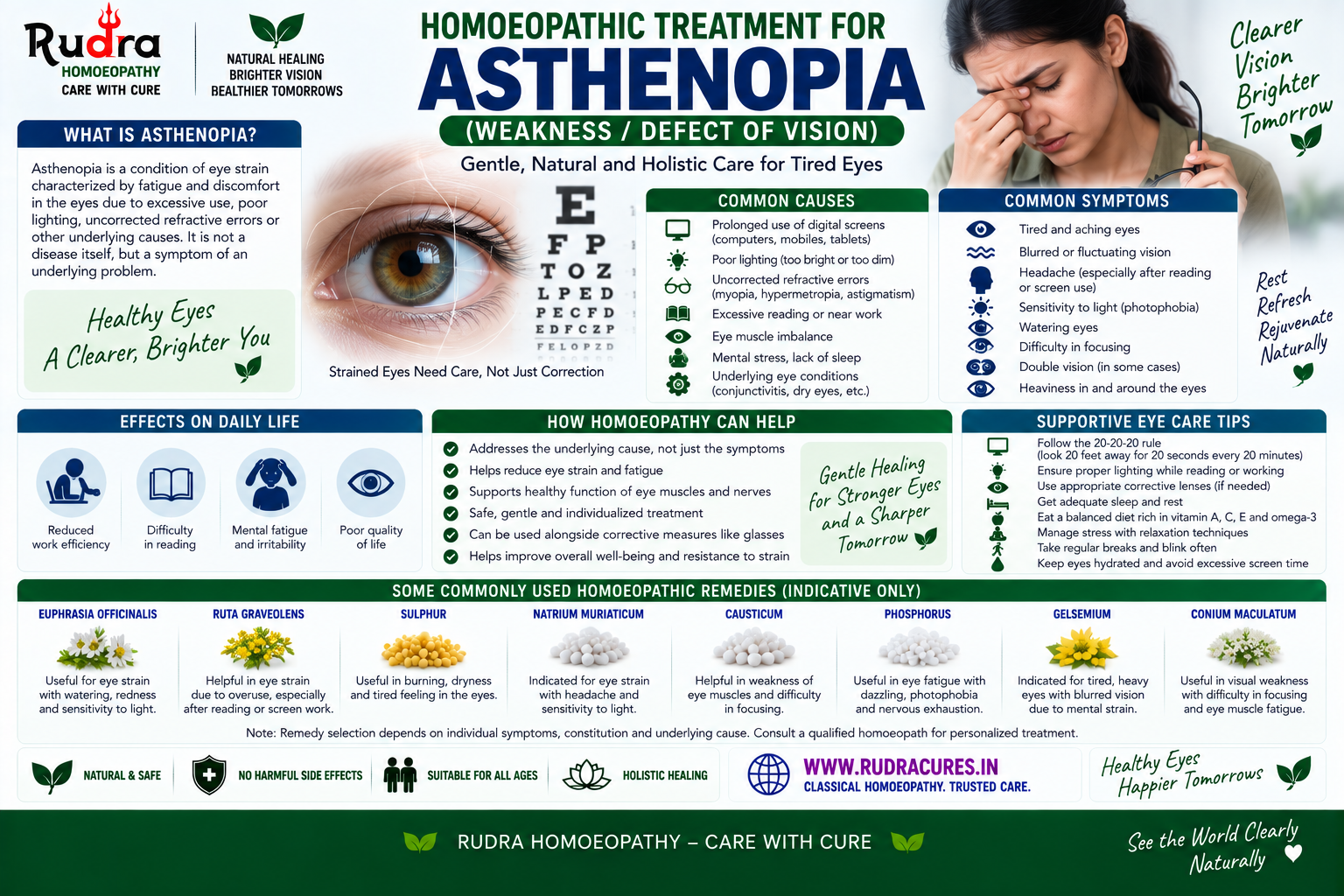 Homeopathic remedies for asthenopia, ciliary muscle strain, digital eye strain, ruta graveolens, and euphrasia officinalis