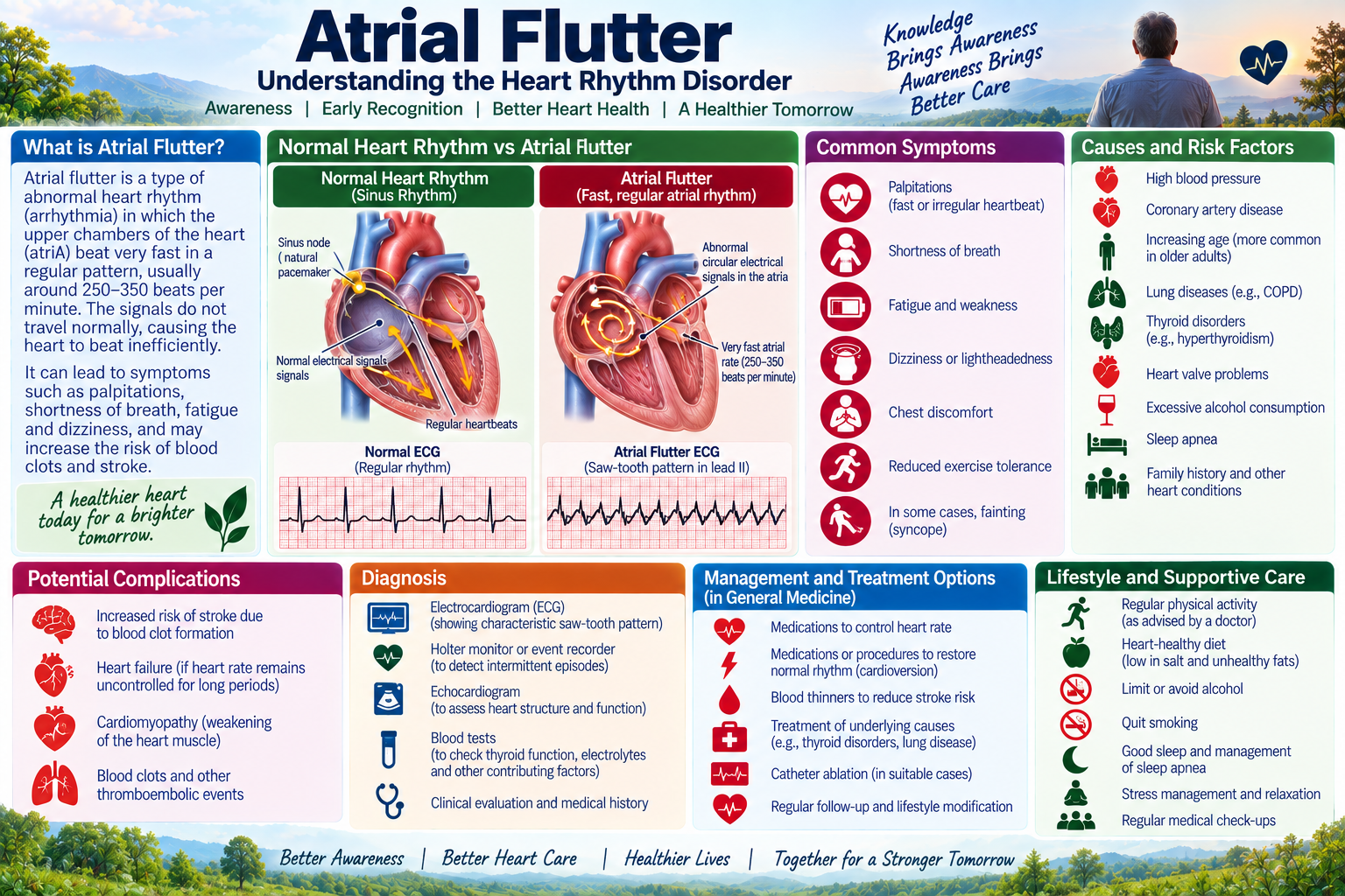 Homeopathic medicine for atrial flutter showing atrial rhythm care, heart rate support, and natural cardiovascular wellness