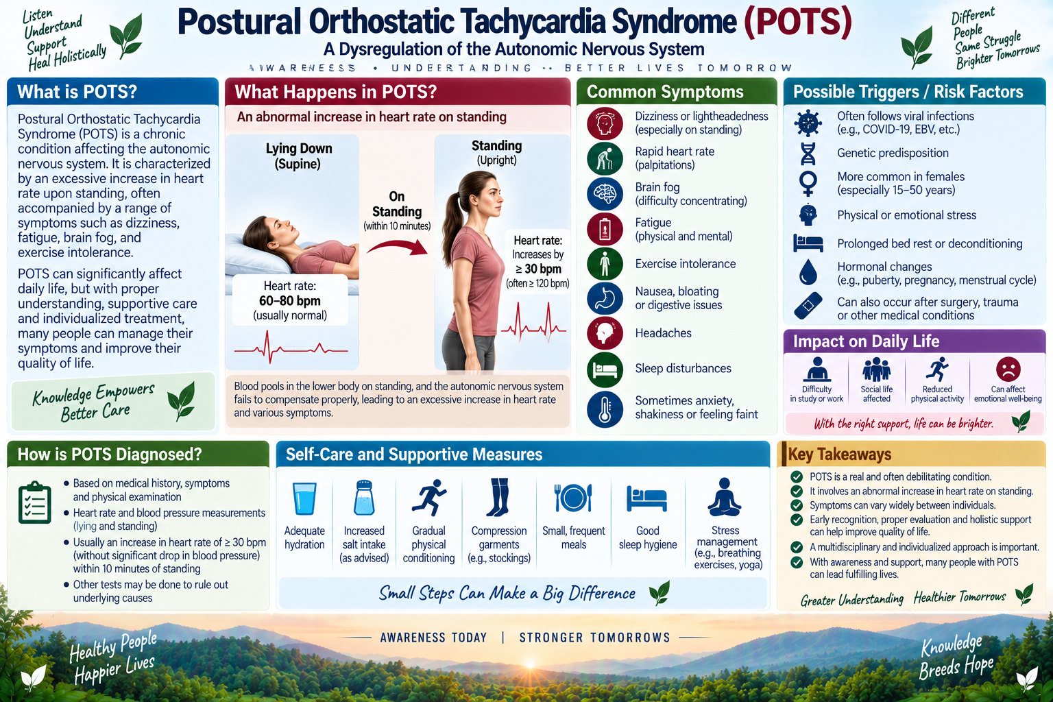 Homeopathic medicine for postural orthostatic tachycardia syndrome showing autonomic nervous system care, heart rate stabilization, and natural neurological wellness