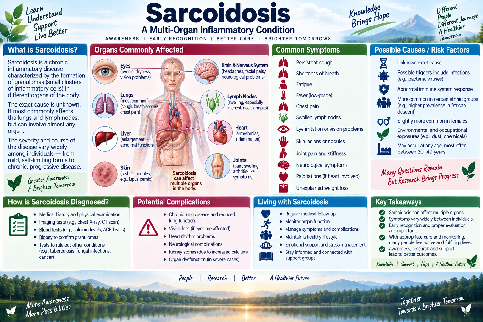 Homeopathic medicine for sarcoidosis showing granulomatous inflammation care, pulmonary support, and natural immunological wellness
